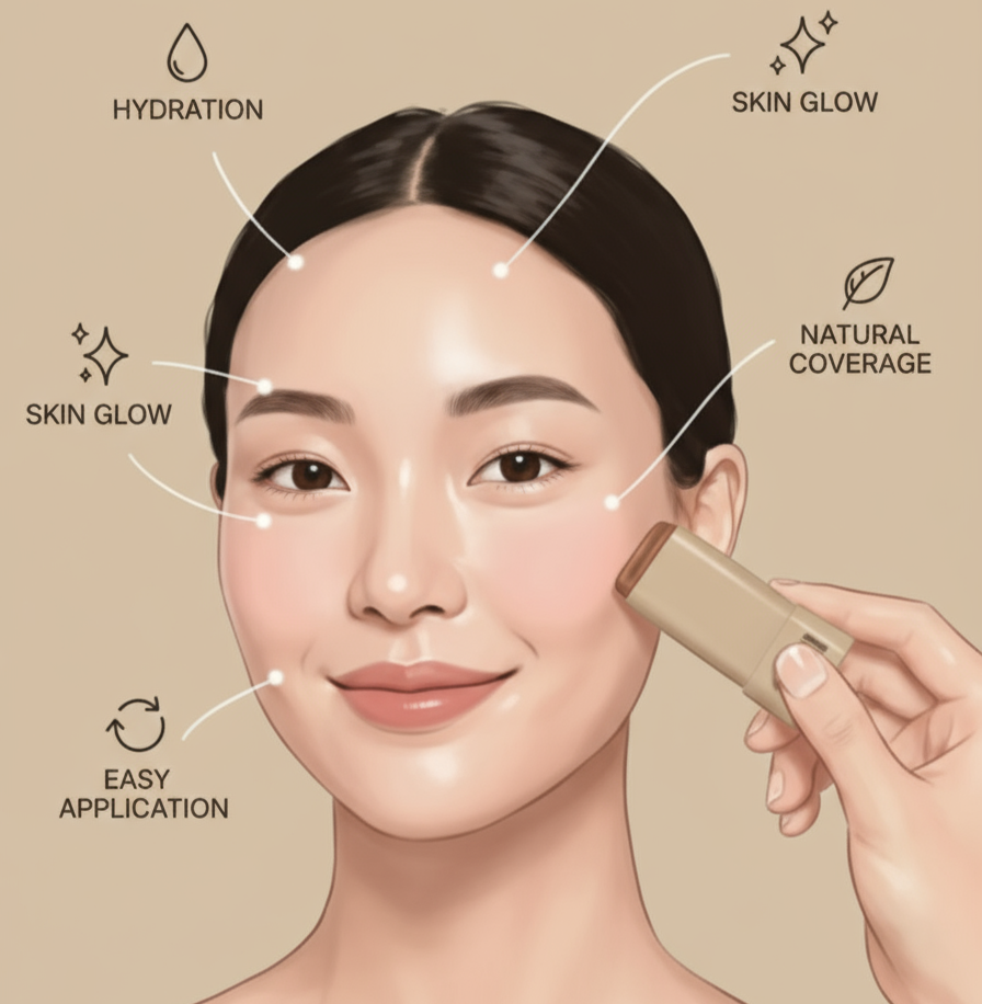 StickLuxe Foundation Stick Cream - WaterProof - Moisturize