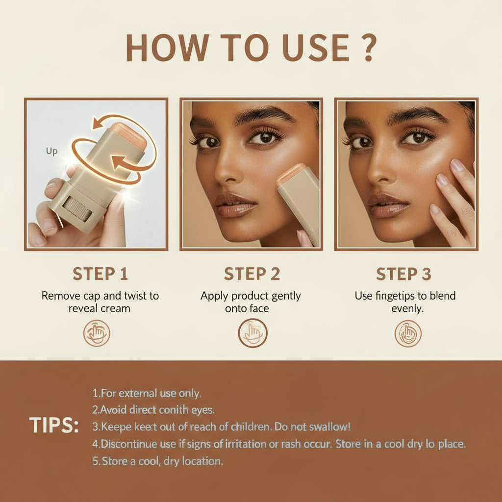 StickLuxe Foundation Stick Cream - WaterProof - Moisturize