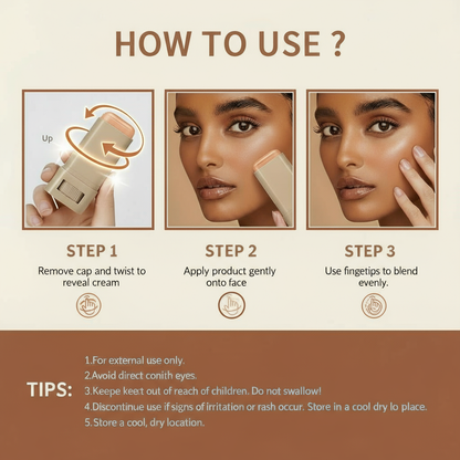 StickLuxe Foundation Stick Cream - WaterProof - Moisturize